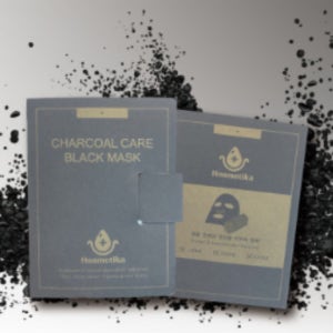 호스메티카 숯시트마스크팩 차콜 케어 블랙 마스크팩 10pacs