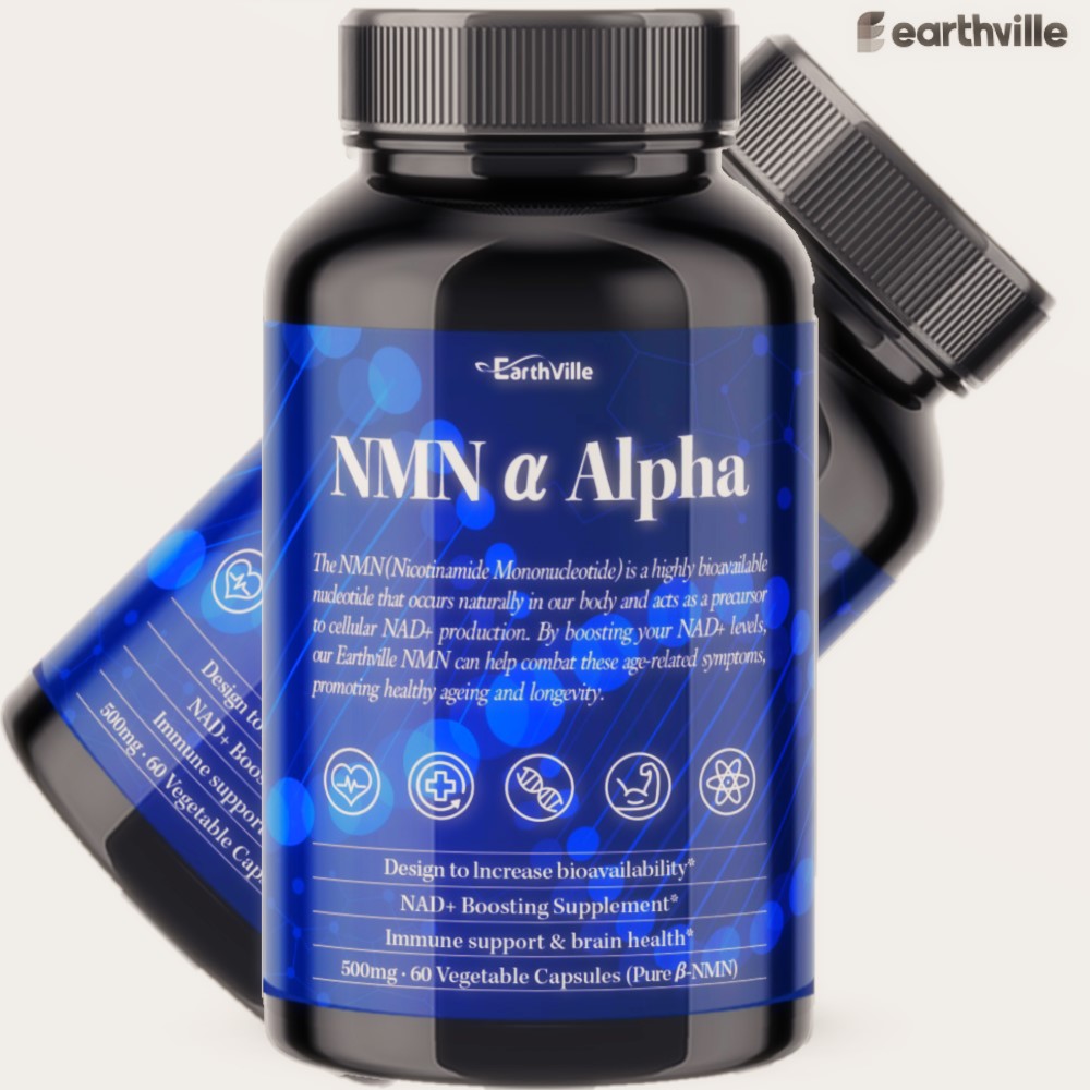 어스빌 NMN ALPHA NAD+ 플러스 NR 99.9%효능 엔엠엔 3060캡슐