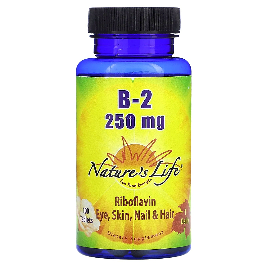 <b>네이처스 라이프</b> <b>B2</b> 리보플라빈 250mg 100정