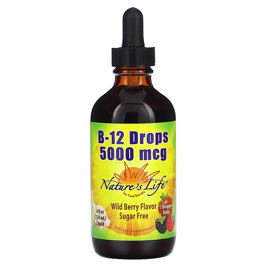 <b>네이처스 라이프</b> B12 드롭 5000mcg 와일드 베리 120ml