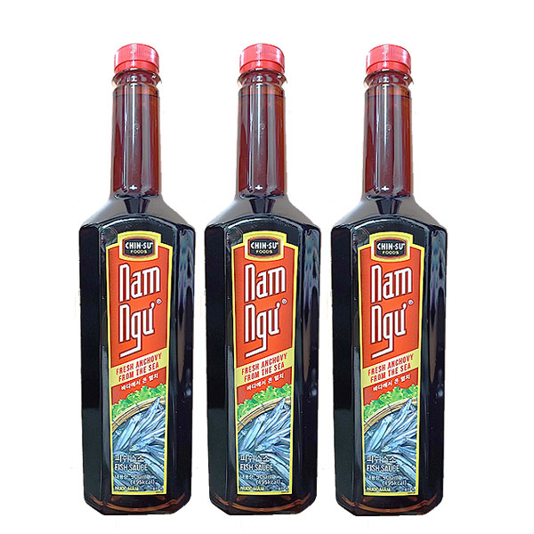Chinsu Nam Ngu Vietnamese Fish Sauce 900ml/3 Packs - Fish Sauce Seasoning