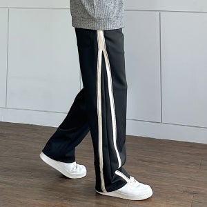 남자 트레이닝 와이드 트랙 팬츠 밴딩 가을 바지