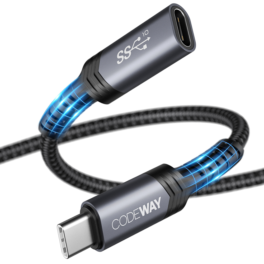 코드웨이 USB C타입 3.2 GEN2 연장케이블 1m, 1개