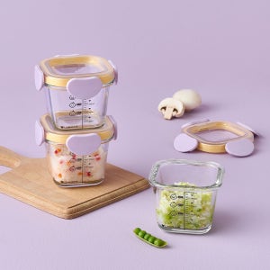 락앤락 리틀럽 디어 이유식용기 정사각 밀폐캡 260ml 3P