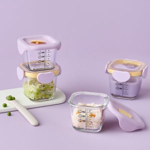 락앤락 리틀럽 디어 이유식용기 정사각 260ml 4P 혼합세트