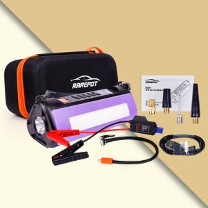 [공기압주입기 겸용] 레어팟 점프 스타터 스타트 방전 자동차 차량 휴대용 배터리 밧데리 시동 충전기 오토바이