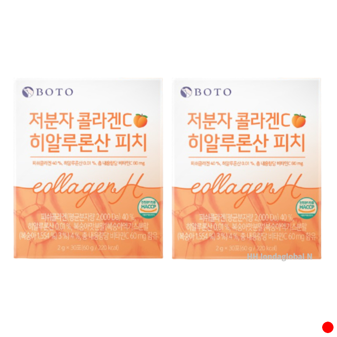 보뚜 <b>저분자 콜라겐C 히알루론산 피치</b> 분말 30포 X2