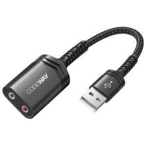 코드웨이 USB 외장형 컴퓨터 사운드카드 3극