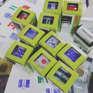 trodat4924 나라별 국기 모양 스탬프 제작