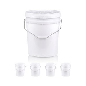 바케스 20L 스크류 플라스틱 원형 용기 벌크통 페일통 6개 (묶음 상품)