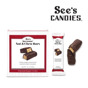 씨즈캔디 어썸 넛앤츄바 8입 초콜릿바(워렌버핏 초콜릿)