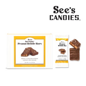 씨즈캔디 어썸 피넛브리틀바 8입 초콜릿바(워렌버핏 초콜릿)