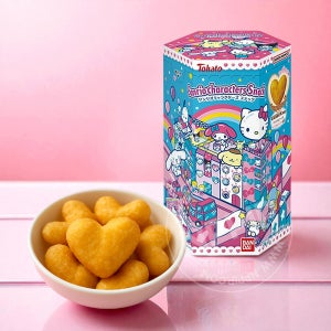 토하토 산리오 캐릭터즈 하트 모양 캬라멜콘 밀크티맛 18g 스티커 포함