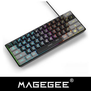 MageGee 미니 60% 게이밍 유선 키보드 61키 기계식 키보드