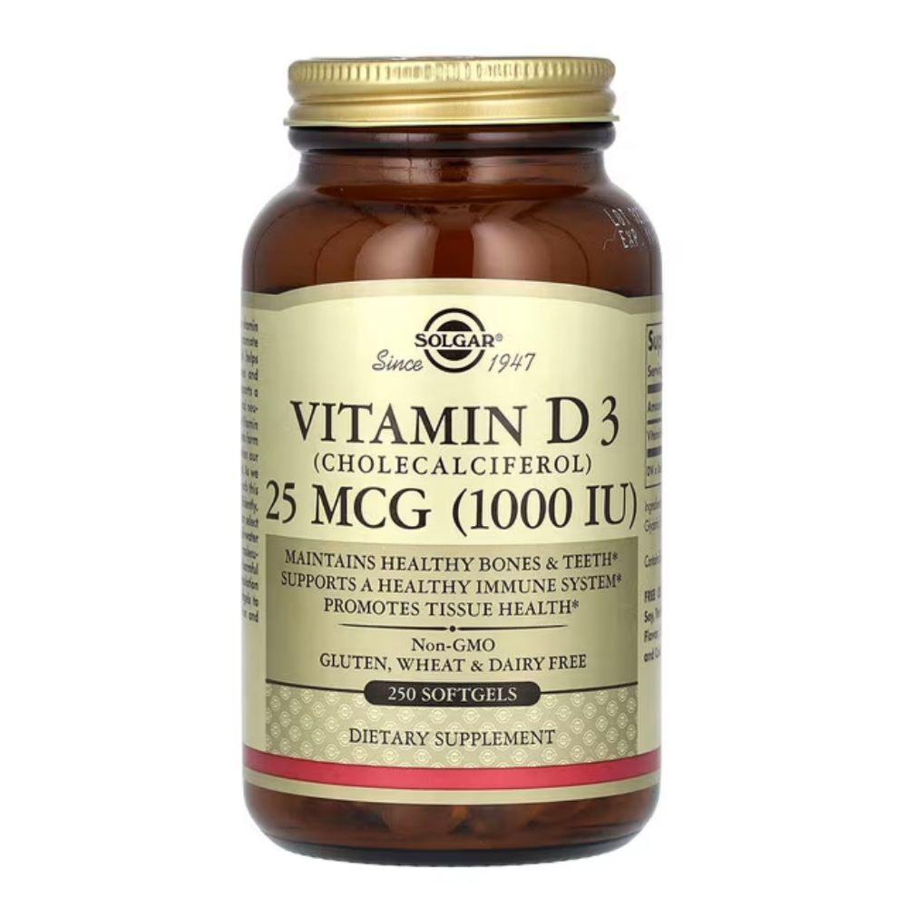 솔가 <b>비타민D</b>3 콜레칼시페롤 <b>25mcg</b> 1000IU 소프트젤 250