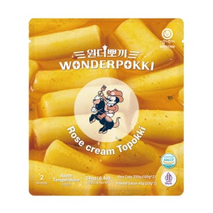 [원더뽀끼] 황금레시피떡볶이 로제 크림 즉석 떡볶이 밀떡 상온 240g