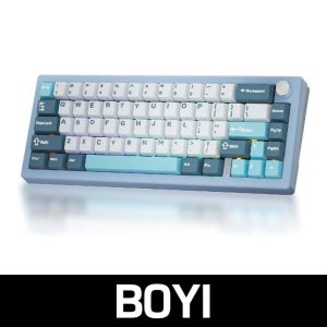 BOYI GMK67-65 미니 기계식 무선 게이밍 키보드 블루