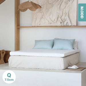 모드 오가닉 순면 7.5cm 퀸 3단 접이식 침대 매트리스 메모리폼 토퍼 Q