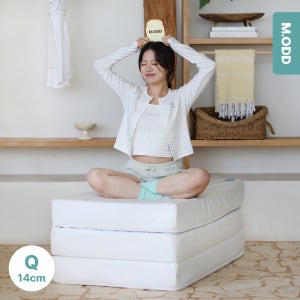 모드 오가닉 순면 14cm 퀸 3단 접이식 바닥 매트리스 메모리폼 토퍼 Q