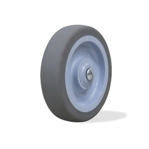 교체용바퀴 경량 127mm-32mm (5인치)무소음 회색고무 휠세트 대차바퀴 일년품질보증