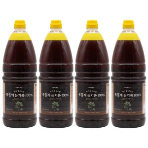 [이장네] 통들깨 100% 들기름 1.8리터 대용량 1.8L, 4개