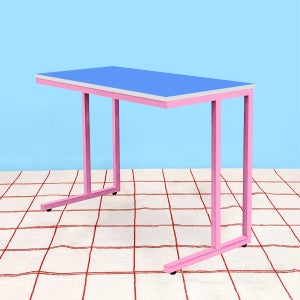 카페 테이블 인테리어 디자인 철제 hpl 컬러 베이직소파테이블 450직사각 450