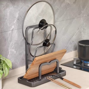 다용도 냄비뚜껑 거치대 도마 국자 조리도구 정리대