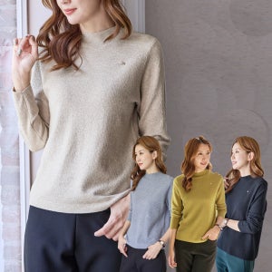 세련된 데일리 매치 데일리 여성 브런치 반목 긴팔 니트