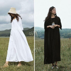 이끼당 빅사이즈 하늘하늘 원피스