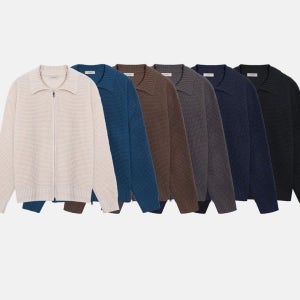 와플 집업 가디건 jackpot 24fw 루즈핏