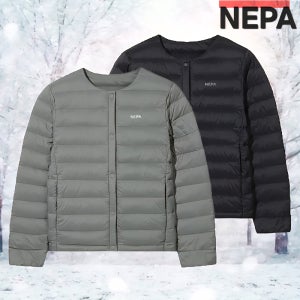 네파 경량패딩 여자 넥리스 구스 다운 라운드 점퍼 7L82012