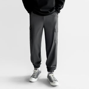 기모조거팬츠 남자 카고 조커 빅사이즈 밴딩 융기모 겨울 작업 바지