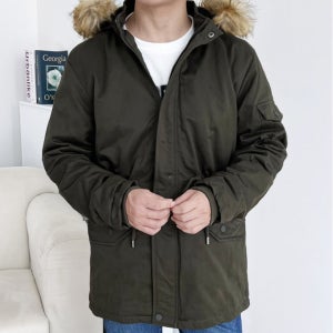 남자 겨울 야상점퍼 후드 탈부착 털 안감