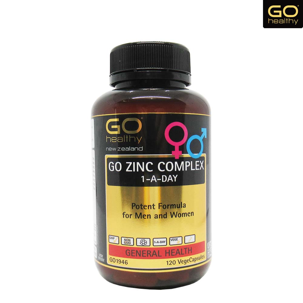 피부건강엔 <b>Go Healthy</b> zinc complex -1-a-day 120vc