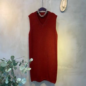 (오늘출발,무료배송)론리 베이직 울 브이넥 조끼 롱 원피스 4color