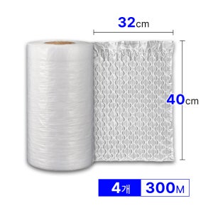 제이팩 에어쿠션필름 매트S형 40x32cm x300m 4롤 에어캡기계필름 에어캡제조기