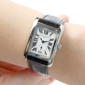 14K 청다이아팔찌+프레드릭콘스탄트 클래식 까레 쿼츠 스몰세컨드 여성 가죽시계 FC-235S2C6 백화점AS