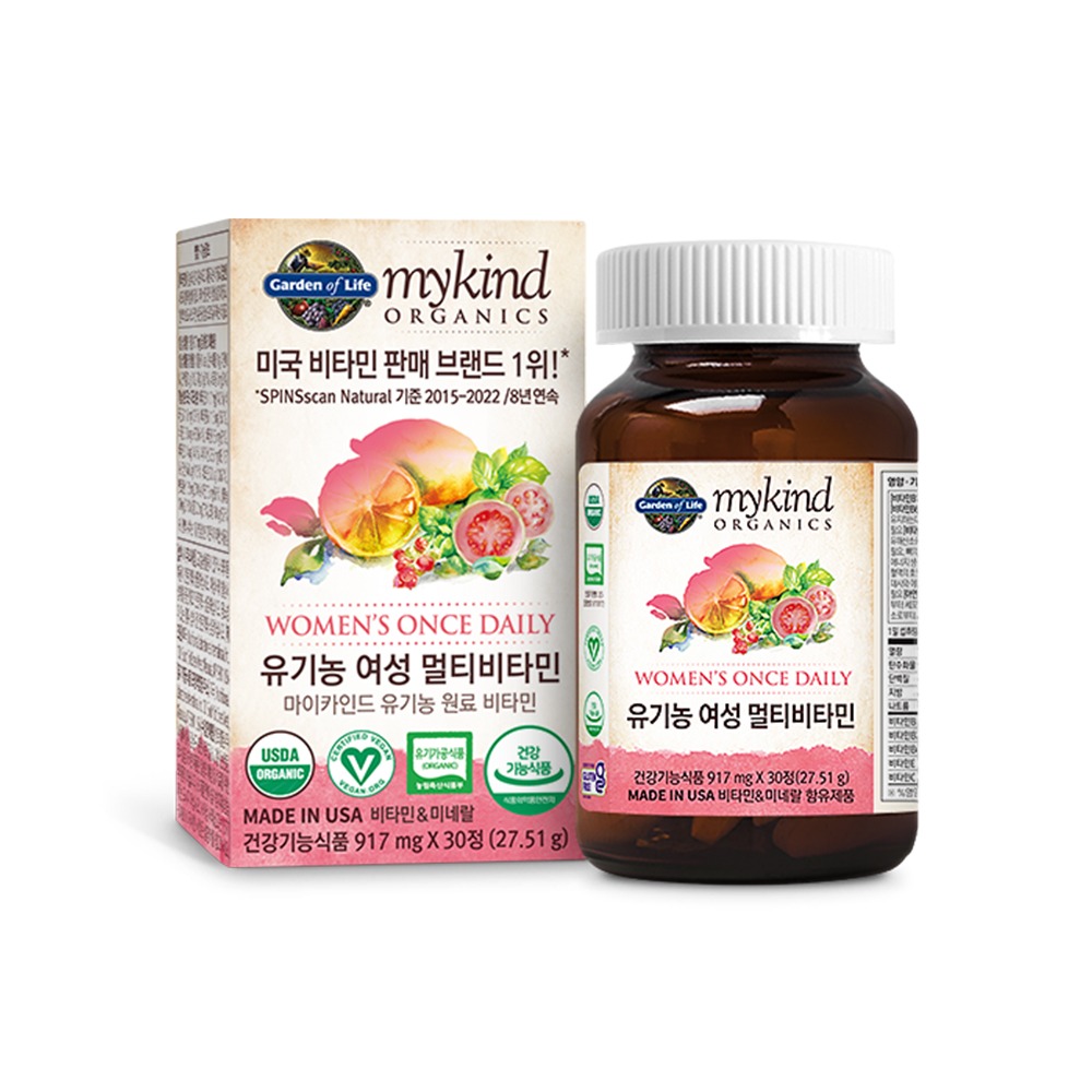 가든오브라이프 유기농 여성 멀티비타민 30정
