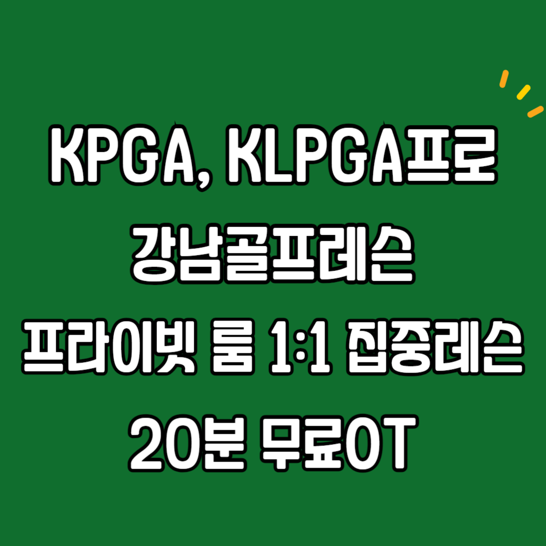 강남 역삼 선릉 삼성 프라이빗 1:1 집중 20분 체험 골프레슨 KLPGA, LPGA프로