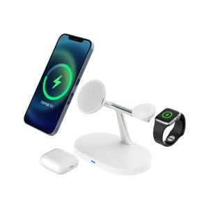맥세이프 3in1 멀티 무선충전기 아이폰 에어팟 워치 25W 초고속충전호환 PM-301
