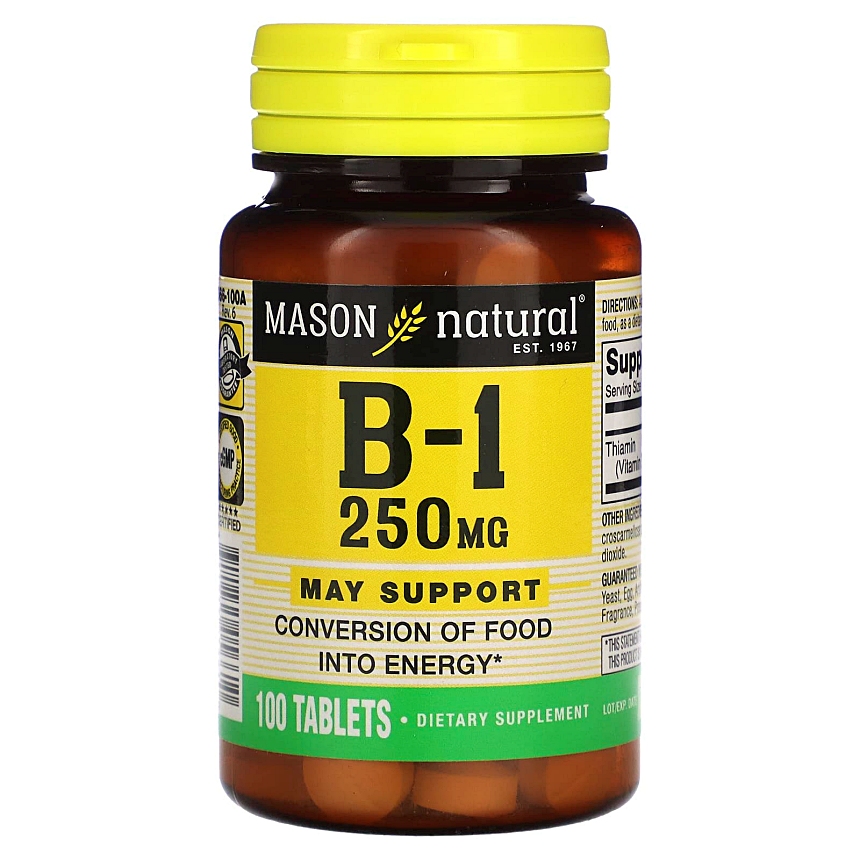 메이슨 내추럴 <b>비타민</b> B-1 250mg 100정
