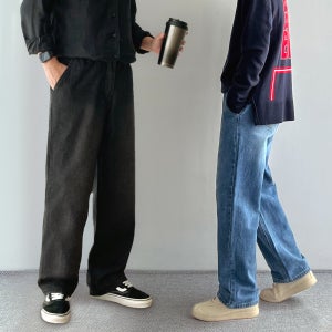 남자밴딩청바지 통청바지 남자연청바지 키작남바지