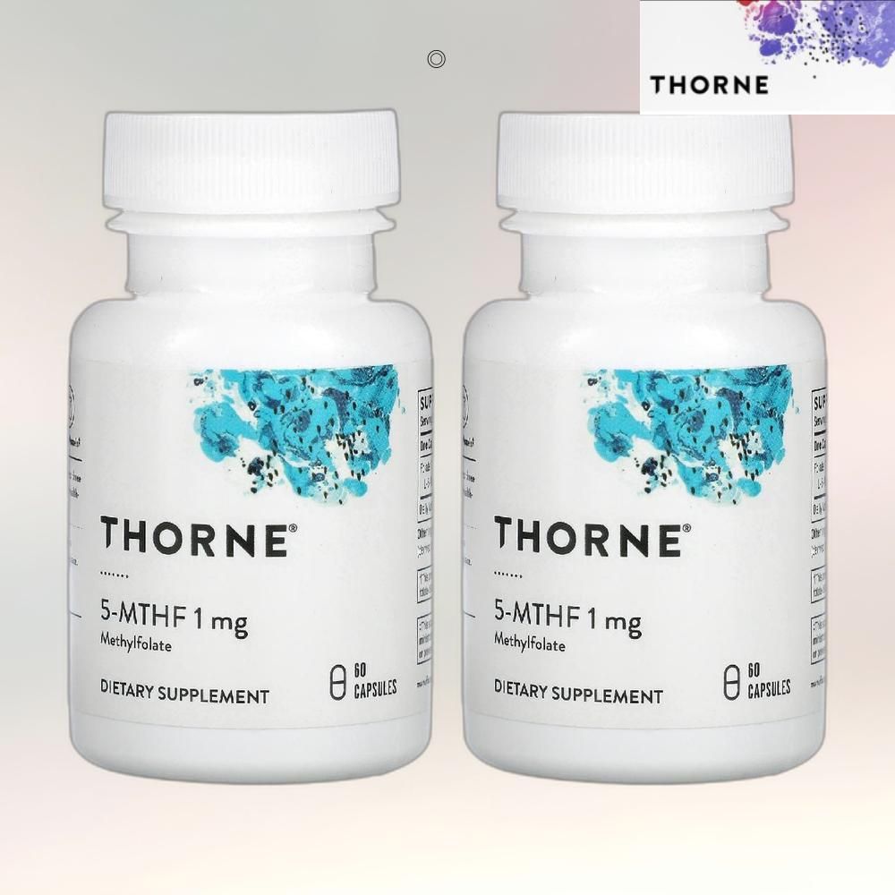 쏜리서치 <b>엽산</b> 5-MTHF 1mg 캡슐 Methylfolate 60정 2통