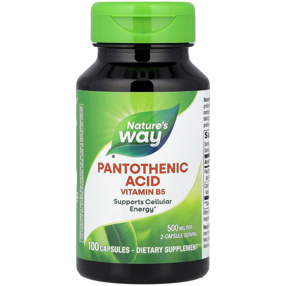네이처스웨이 <b>판토텐산</b> 비타민 <b>B5</b> Pantothenic Acid 500mg 100정