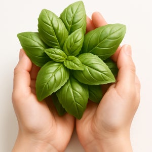 푸레아 국내산 허브 바질 생잎 100g 스위트바질 바질페스토