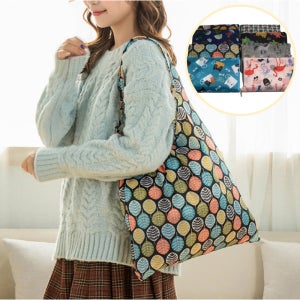 휴대용 접이식 시장 가방 대용량 지퍼형 바구니 마트 마켓 쇼핑백 휴대용 다용도가방