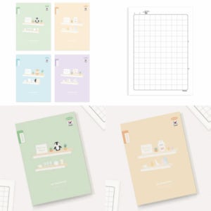 [10권세트] 초등학생 10칸 국어공책 저학년 1학년 2학년 바른 글씨 쓰기 연습장 학교