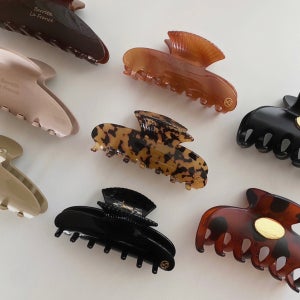 퓨어비 (헤어핀) fave hair claw 프렌치 셀룰로오스 마블 호피 올림머리 집게핀