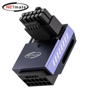 강원전자 NM-DPI18943 600W 12V-2x6 변환 어댑터 (알루미늄 블랙/STD 90도) [EZDIY-FAB]