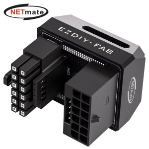 강원전자 NM-DPI18929 600W 12V-2x6 변환 어댑터 (알루미늄 블랙/RVS 180도) [EZDIY-FAB]